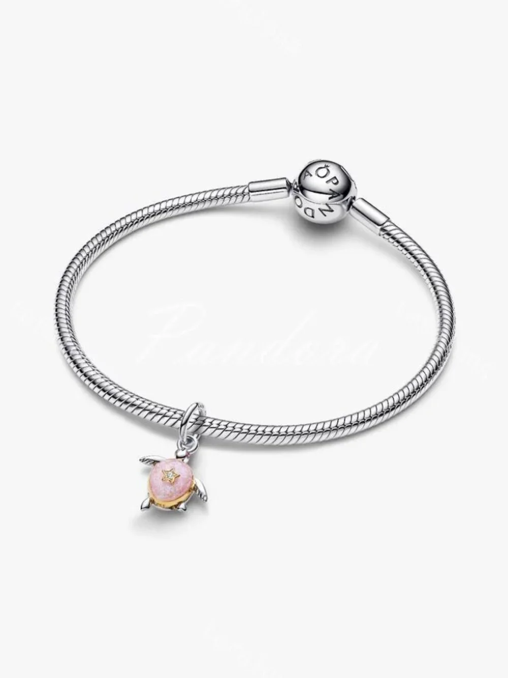 Pandora 2026 Pink Sea Turtle Lab-grown Diamond Dangle Charm